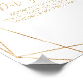 Greenery & Gold Geometric Elegant Date Jar Sign Poster (Hoek)