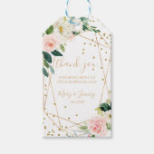 Greenery & Gold Geometric Elegant Floral Hartelijk Cadeaulabel (Voorkant)