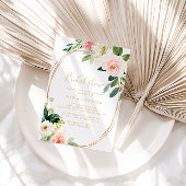 Greenery & Gold Geometric Elegant Vrijgezellenfees Kaart