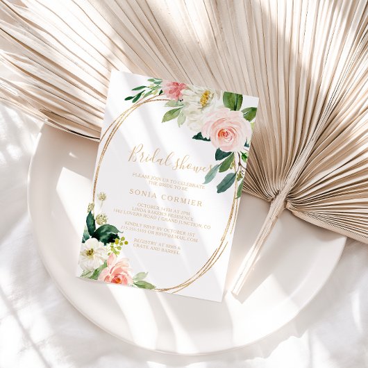 Greenery & Gold Geometric Elegant Vrijgezellenfees Kaart