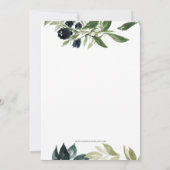 Greenery Gold Geometric Modern Vrijgezellenfeest Kaart (Achterkant)