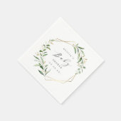 Greenery Gold Geometric Rustic Baby shower Napkins Servet (Hoek)