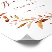 Greenery Gold Geometric Rustic Baby shower Poster (Hoek)