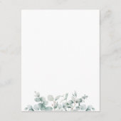 Greenery Gold Geometric Rustic Eucalyptus Wedding Informatiekaartje (Achterkant)