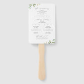 Greenery Gold Geometric Rustic Wedding Programme Handwaaier (Achterkant)