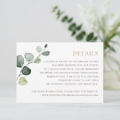 Greenery Gold Geometrisch Lijst Elegant Details In Kaart (Staand voorkant)