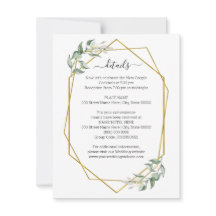 Greenery Gold Geometrische gegevens Kaart invoegen