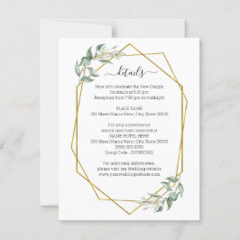 Greenery Gold Geometrische gegevens Kaart invoegen