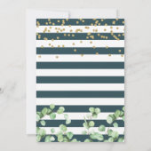 Greenery Gold Glitter First Heilige Communie Kaart (Achterkant)