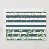 Greenery Gold Glitter First Heilige Communie Kaart (Achterkant)