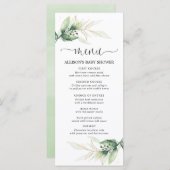 Greenery Gold laat gewoon modern douchecomanje Programmakaart (Voorkant / Achterkant)