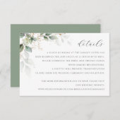 Greenery Gold laat Waterverf Moderne details Kaart (Voorkant / Achterkant)