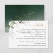 Greenery Gold Leaves Foliage Waterverf - Gegevens Kaart (Voorkant / Achterkant)