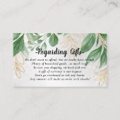 Greenery Gold Leaves Honeymoon Fund Kaarten (Voorkant)