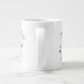 Greenery Gold Leaves Monogram Initiaal "D"-naam Grote Koffiekop (Achterkant)