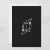 Greenery Gold Lijst Simple Black We wedden Kaart (Achterkant)