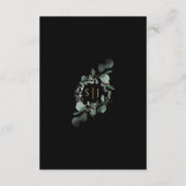 Greenery Gold Lijst Simple Black Wedding Details Informatiekaartje (Achterkant)