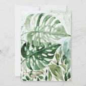 Greenery Gold Monstera Tropische bladeren baby sho Kaart (Achterkant)