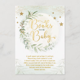 Greenery Gold Moon Twinkle Star Books voor Baby Informatiekaartje