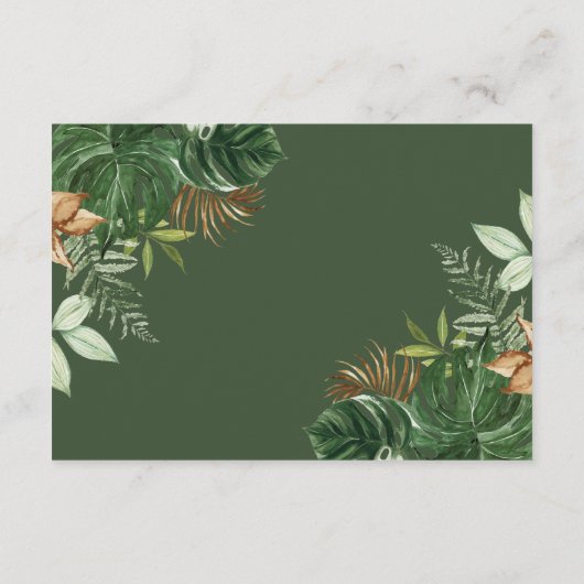 Greenery Gold Oerwoud Safari Balloons Luier Raffle Informatiekaartje (Achterkant)