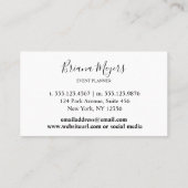 Greenery Gold Palm Leaves Tropical Visitekaartje (Achterkant)