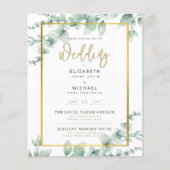 Greenery Gold PHOTO Wedding Invite BUDGET (Voorkant)