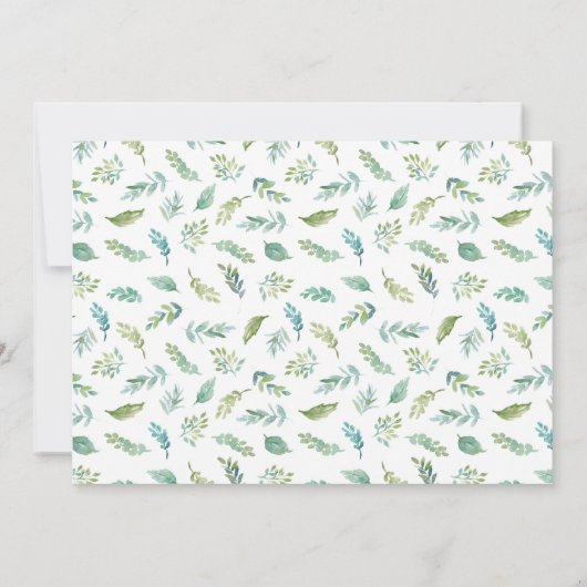 Greenery Gold RN Nursing Afstuderen Foto Kaart (Achterkant)