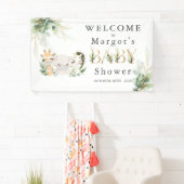 Greenery Gold Safari Animal Drive by Baby shower Spandoek (Insitu)