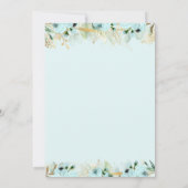 Greenery Gold Safari-dieren rijden op Baby shower Kaart (Achterkant)