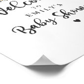 Greenery Gold Safari-dieren rijden op Baby shower Poster (Hoek)