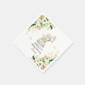 Greenery Gold Safari-dieren rijden op Baby shower Servet (Hoek)