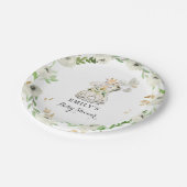 Greenery Gold Safari , een Baby shower Papieren Bordje (Gekanteld)