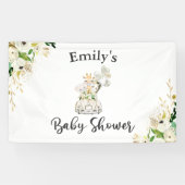 Greenery Gold Safari , een Baby shower Spandoek (Horizontaal)