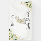 Greenery Gold Safari , een Baby shower Spandoek (Verticaal)