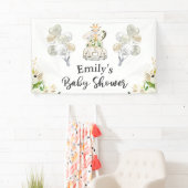 Greenery Gold Safari , een Baby shower Spandoek (Insitu)