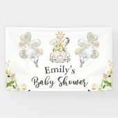 Greenery Gold Safari , een Baby shower Spandoek (Horizontaal)