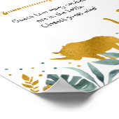 Greenery Gold Safari raden hoeveel spelbreker Poster (Hoek)