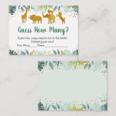 Greenery Gold Safari wilde weten hoeveel game Informatiekaartje (Voorkant / Achterkant)