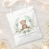 Greenery Gold Teddy Bear Ballon Baby shower Bedankzakje (Geknipt)