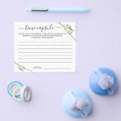 Greenery Gold Time Capsule Advice Shower-gamekaart Flyer (Enkel)