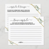 Greenery Gold Time capsule advies tweetalige kaart (Voorkant / Achterkant)