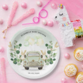 Greenery Gold Travel Drive by Quarantine Favors Papieren Bordje (Feest)