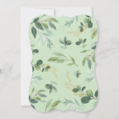 Greenery Gold Twin Elephant 1e verjaardag Wild One Kaart (Achterkant)