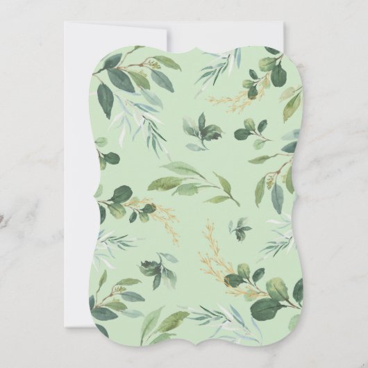 Greenery Gold Twin Elephant 1e verjaardag Wild One Kaart (Achterkant)