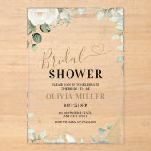 Greenery Gold Vrijgezellenfeest Uitnodigen, Eucaly Acryl Uitnodigingen (Voorkant)