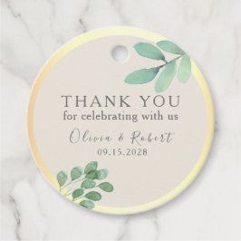 Greenery Gold Wedding Favoriete Labels