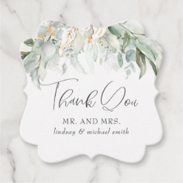 Greenery Gold Wedding Hartelijk dank Bedankjes Labels