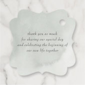 Greenery Gold Wedding Hartelijk dank Bedankjes Labels (Achterkant)