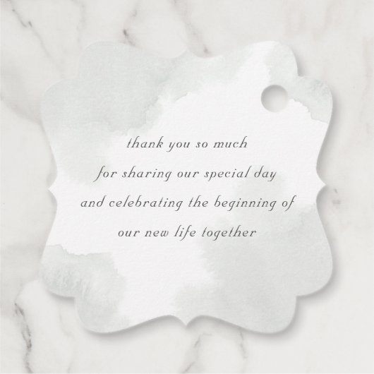 Greenery Gold Wedding Hartelijk dank Bedankjes Labels (Achterkant)