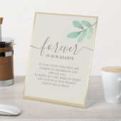 Greenery Gold Wedding Memorial Sign Reclamebord Met Voetstuk (Insitu)